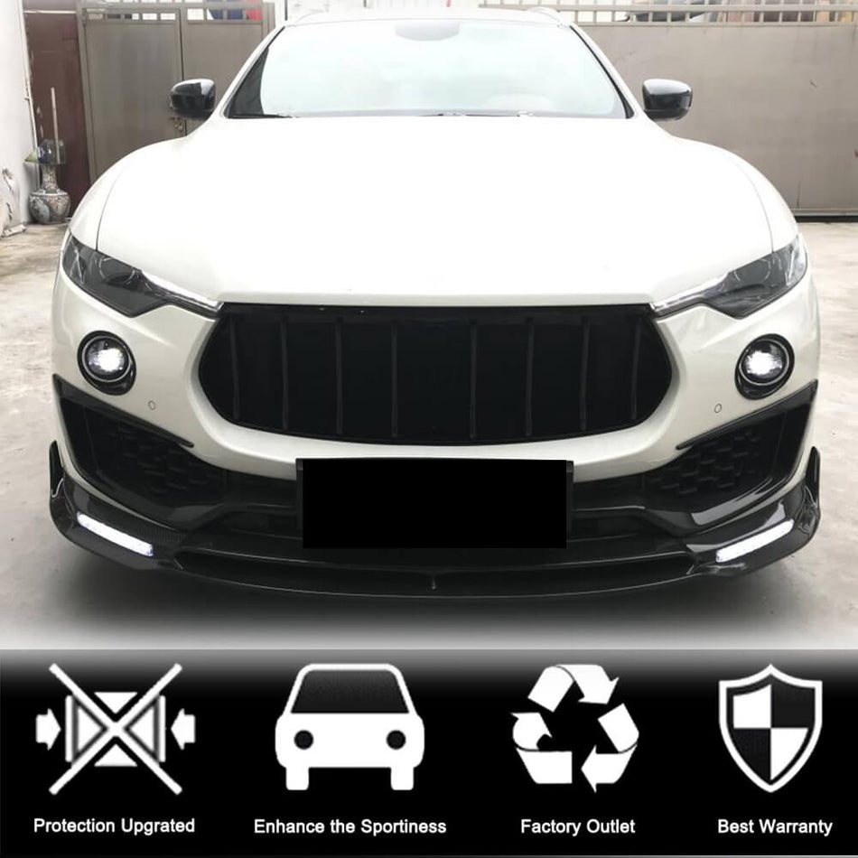 Maserati Levante M161 2016-2019 Front Bumper Lip Carbon Fiber-Ahacarbon