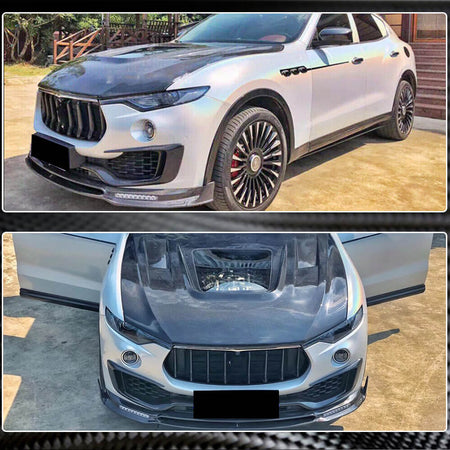 Maserati Levante M161 2016-2019 Front Bumper Lip Carbon Fiber-Ahacarbon
