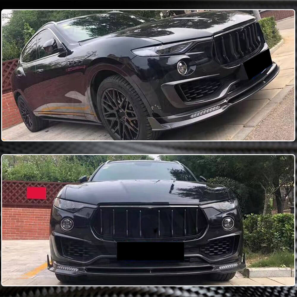 Maserati Levante M161 2016-2019 Front Bumper Lip Carbon Fiber-Ahacarbon