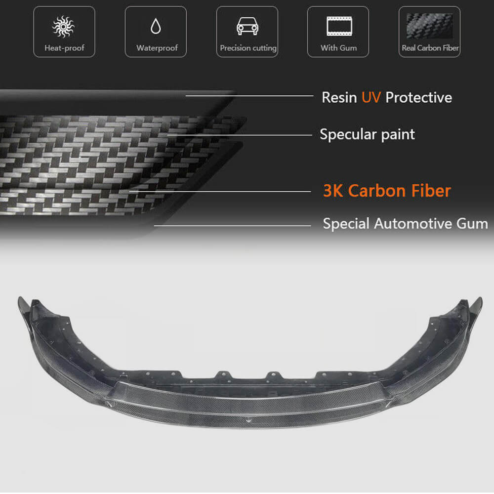 Maserati Levante M161 2016-2019 Front Bumper Lip Carbon Fiber-Ahacarbon