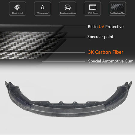 Maserati Levante M161 2016-2019 Front Bumper Lip Carbon Fiber-Ahacarbon