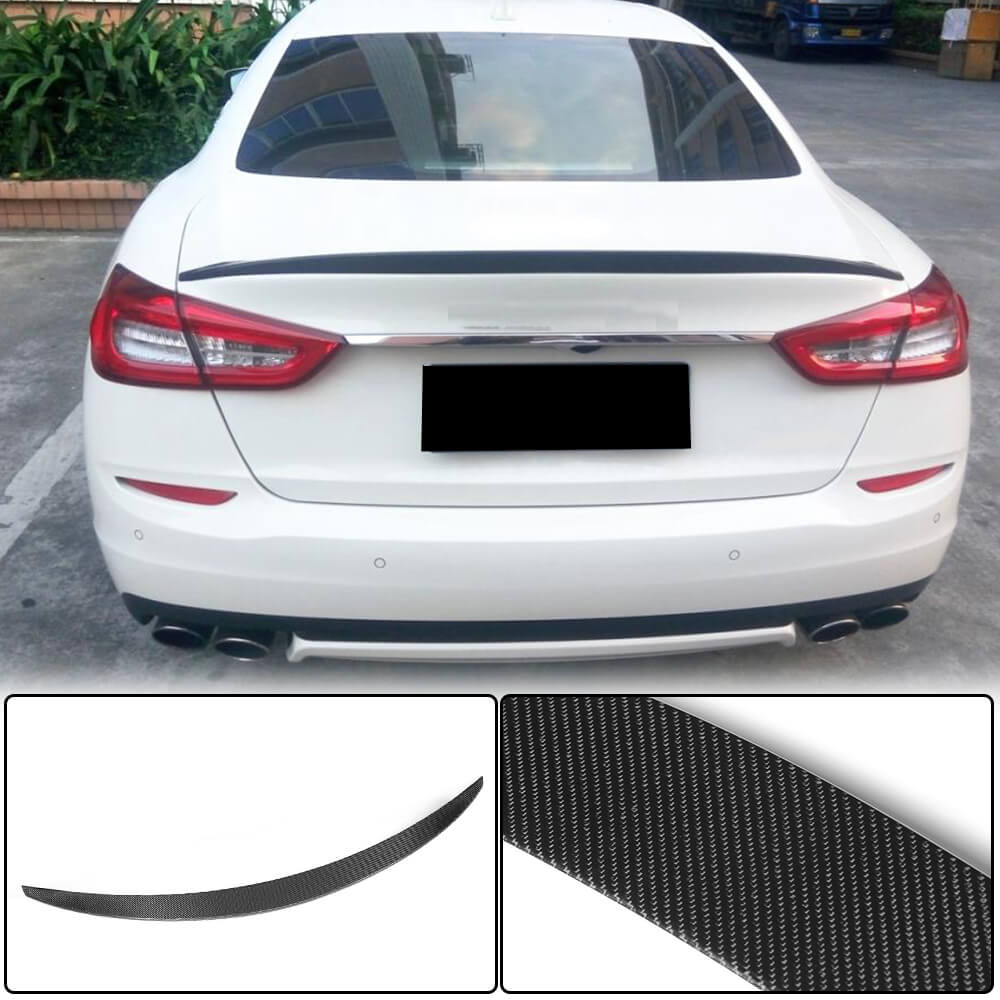 Maserati Quattroporte QP Sedan 2013-2019 Rear Trunk Spoiler Carbon Fiber-Ahacarbon