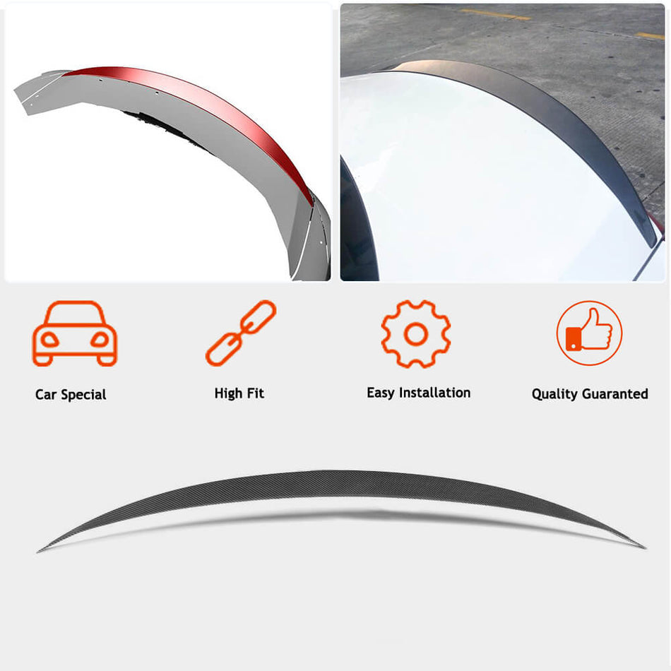 Maserati Quattroporte QP Sedan 2013-2019 Rear Trunk Spoiler Carbon Fiber-Ahacarbon