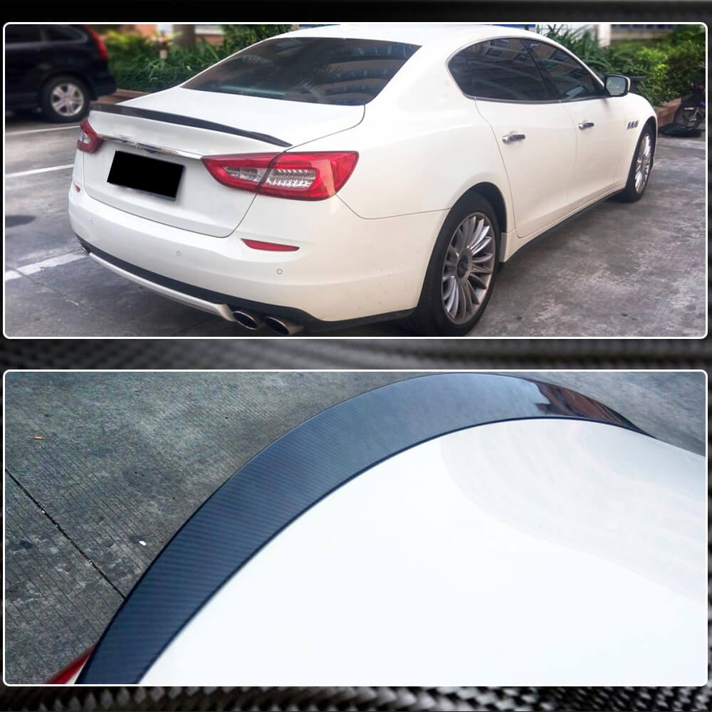 Maserati Quattroporte QP Sedan 2013-2019 Rear Trunk Spoiler Carbon Fiber-Ahacarbon