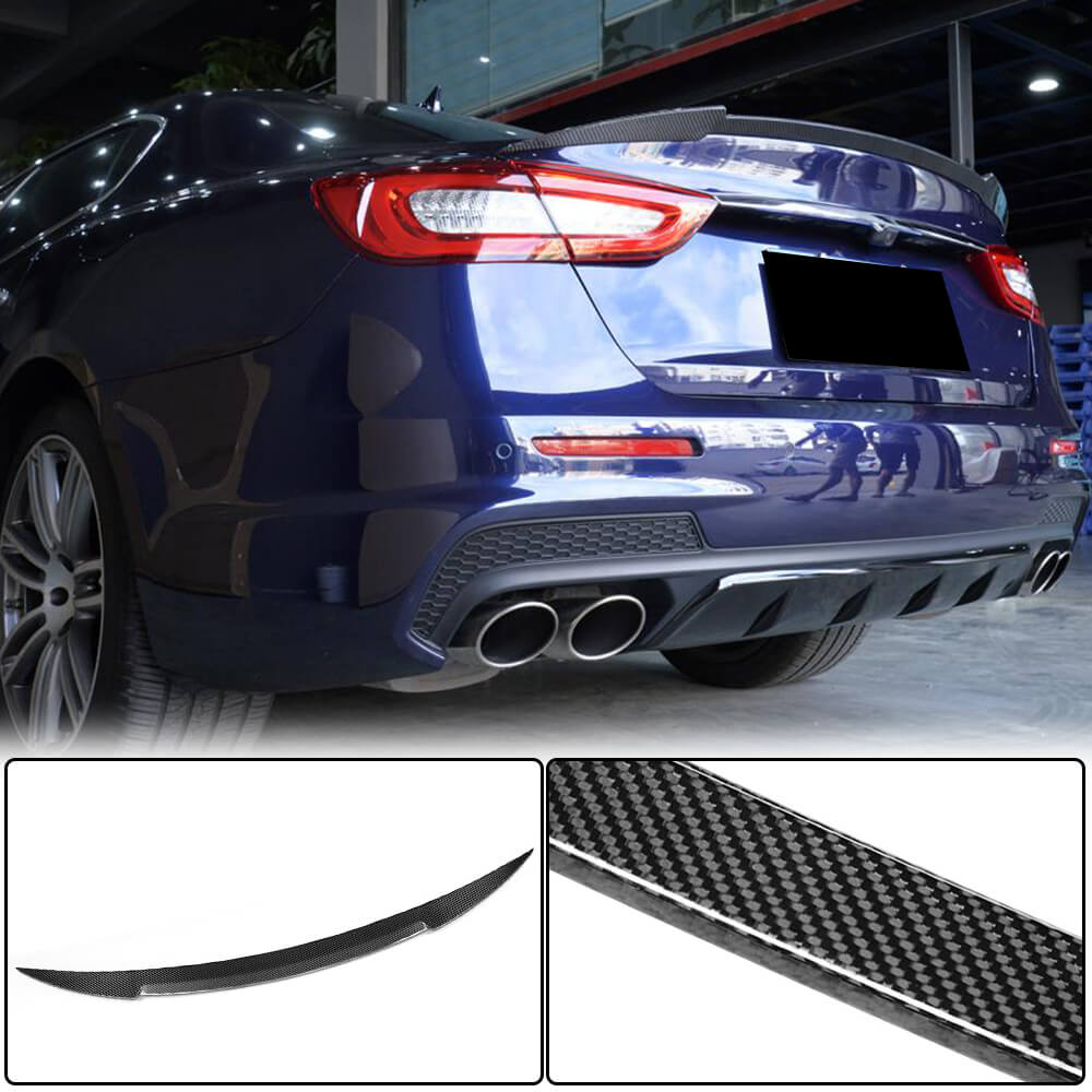 Maserati Quattroporte QP 2013-2019 Rear Trunk Spoiler Carbon Fiber-Ahacarbon