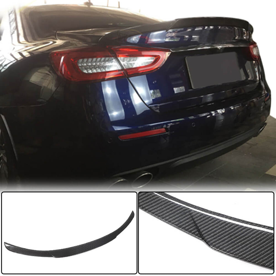 Maserati Quattroporte QP 2013-2019 Rear Trunk Spoiler Carbon Fiber-Ahacarbon