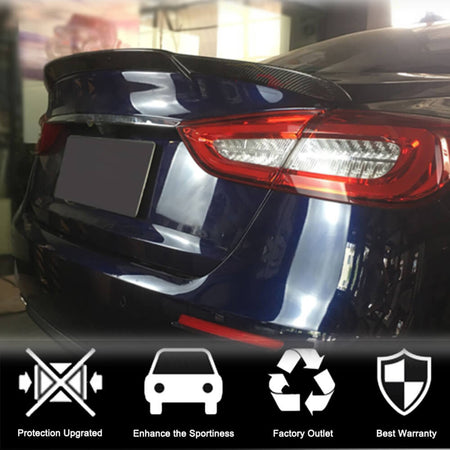 Maserati Quattroporte QP 2013-2019 Rear Trunk Spoiler Carbon Fiber-Ahacarbon