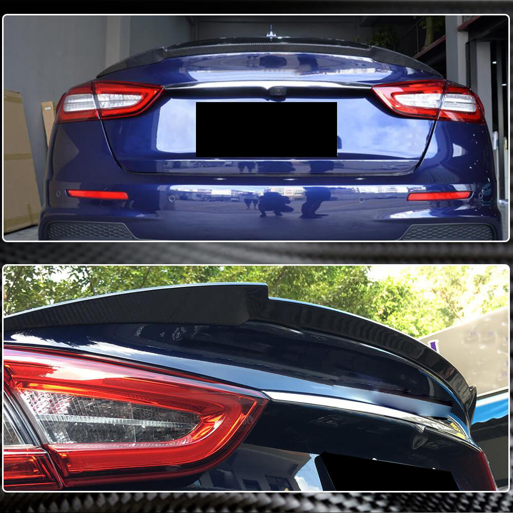 Maserati Quattroporte QP 2013-2019 Rear Trunk Spoiler Carbon Fiber-Ahacarbon