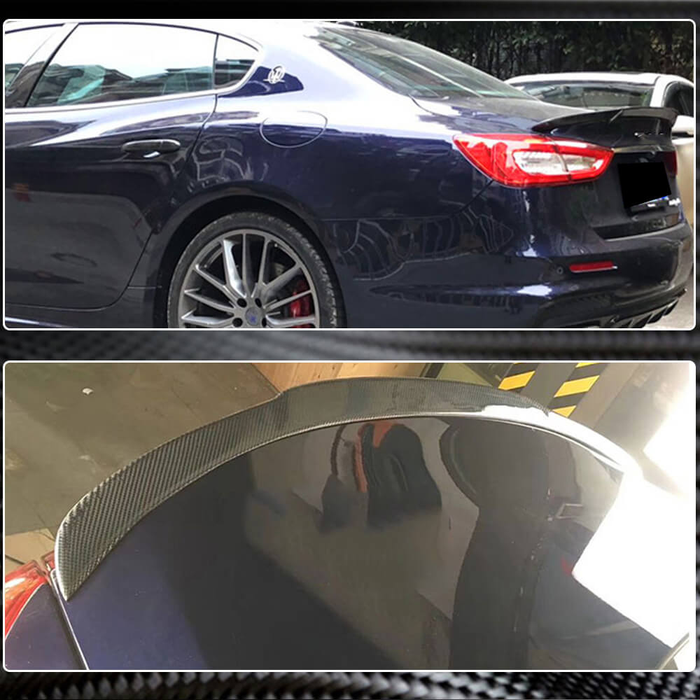 Maserati Quattroporte QP 2013-2019 Rear Trunk Spoiler Carbon Fiber-Ahacarbon