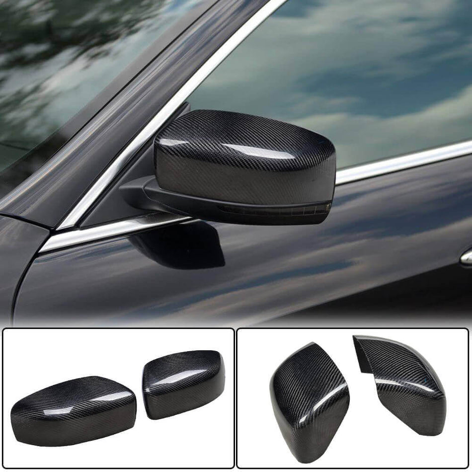 Maserati Quattroporte QP Ghibli Mirror Covers Add-on Dry Carbon Fiber-Ahacarbon