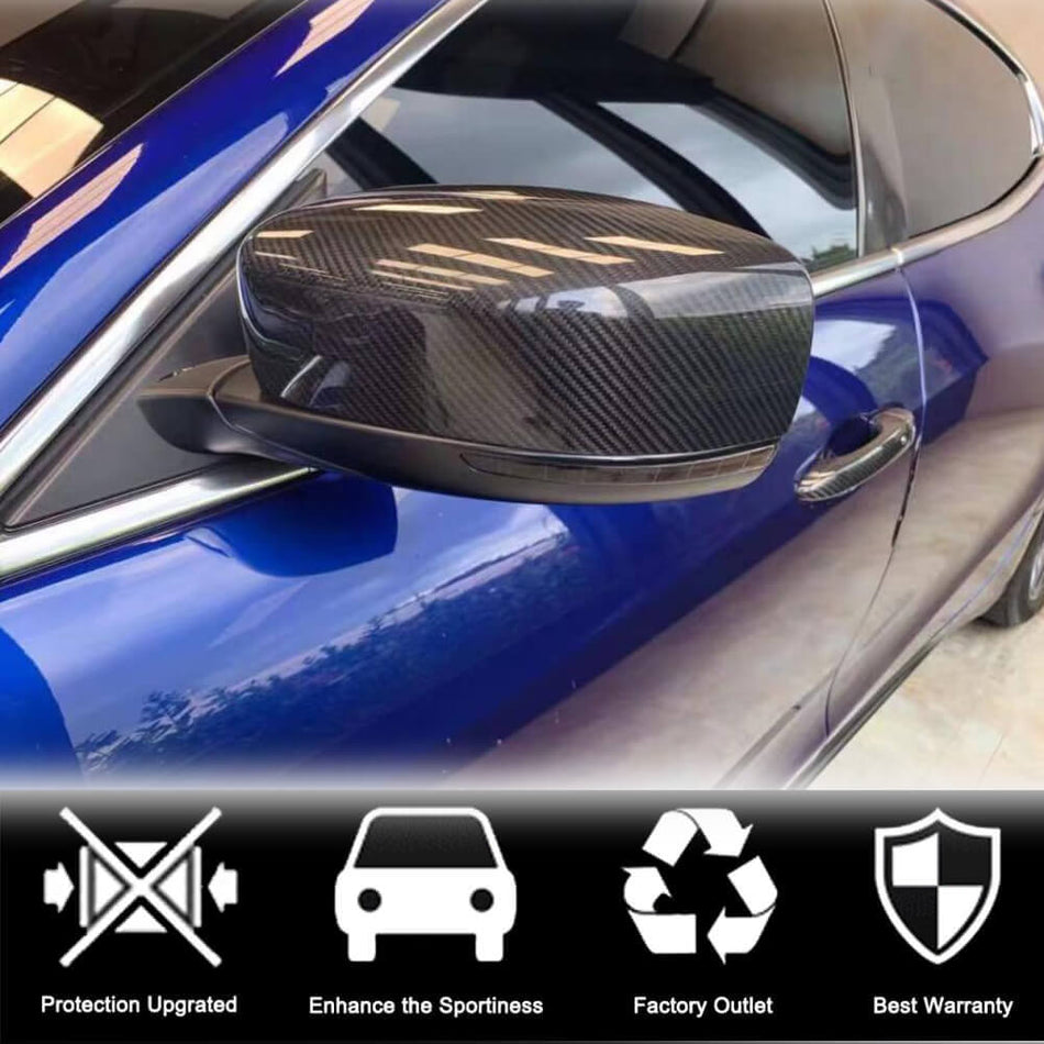 Maserati Quattroporte QP Ghibli Mirror Covers Add-on Dry Carbon Fiber-Ahacarbon