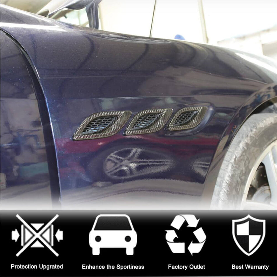 Maserati Quattroporte QP M156 2013-2015 Side Air Fender Trims Carbon Fiber-Ahacarbon