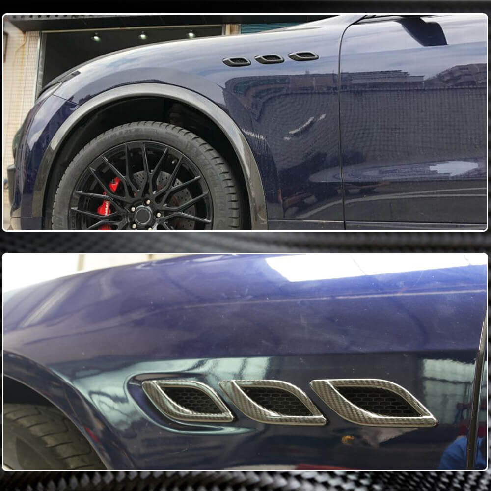 Maserati Quattroporte QP M156 2013-2015 Side Air Fender Trims Carbon Fiber-Ahacarbon