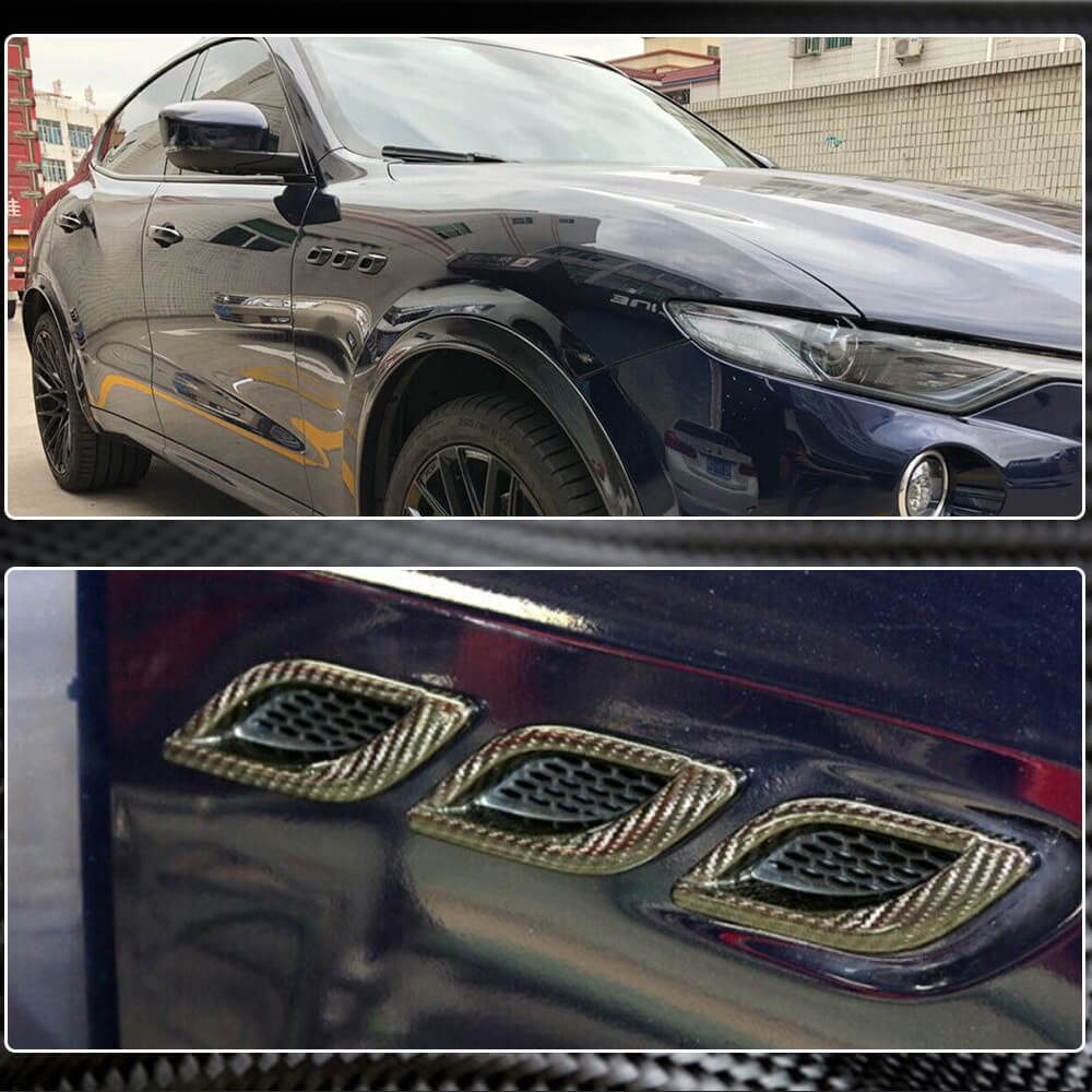 Maserati Quattroporte QP M156 2013-2015 Side Air Fender Trims Carbon Fiber-Ahacarbon