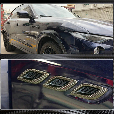 Maserati Quattroporte QP M156 2013-2015 Side Air Fender Trims Carbon Fiber-Ahacarbon