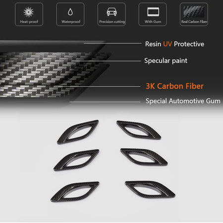 Maserati Quattroporte QP M156 2013-2015 Side Air Fender Trims Carbon Fiber-Ahacarbon