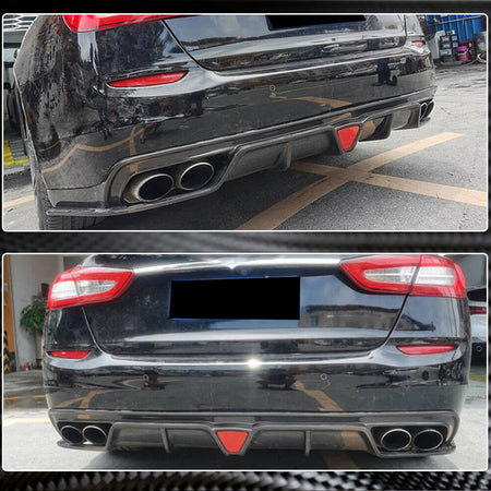 Maserati Quattroporte QP S Q4 2017-2019 Rear Bumper Diffuser Carbon Fiber-Ahacarbon