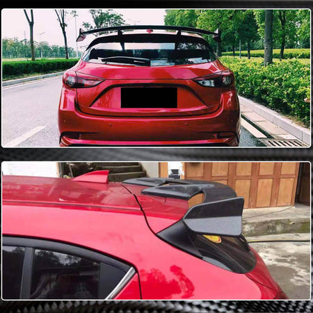 Mazda 3 Axela Hatchback 4-Door 2014-2019 Rear Roof Spoiler Carbon Fiber/FRP-Ahacarbon