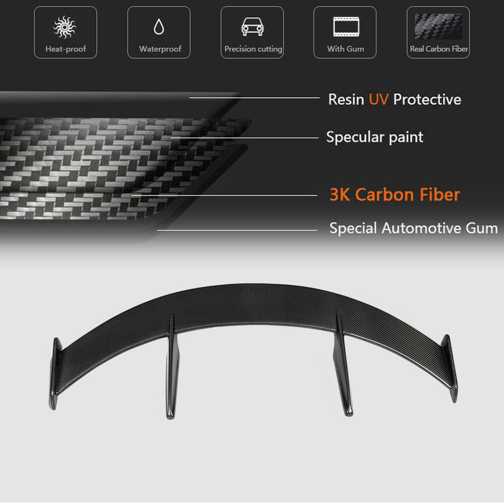 Mazda 3 Axela Hatchback 4-Door 2014-2019 Rear Roof Spoiler Carbon Fiber/FRP-Ahacarbon