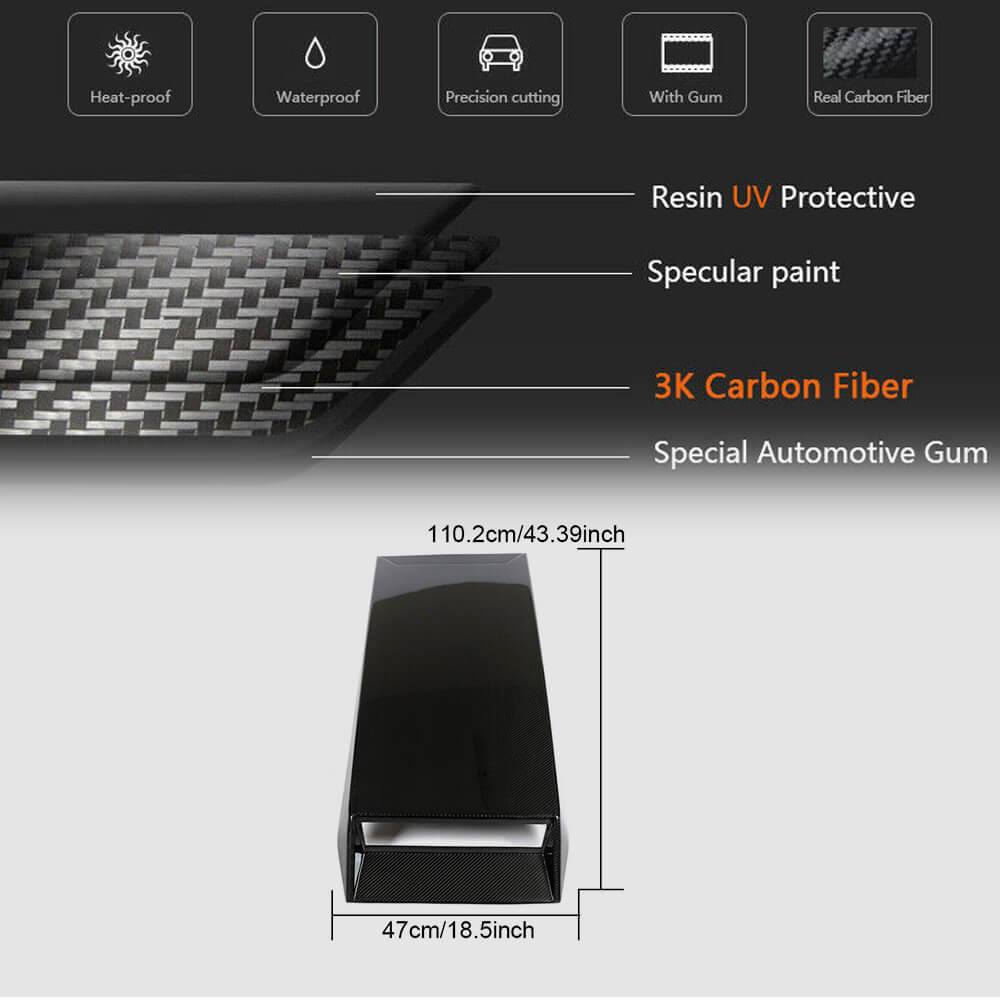 McLaren 540C 570S 570GT Coupe 2015-2019 Rear Boot Roof Scoop Air Vent Dry Carbon Fiber-Ahacarbon