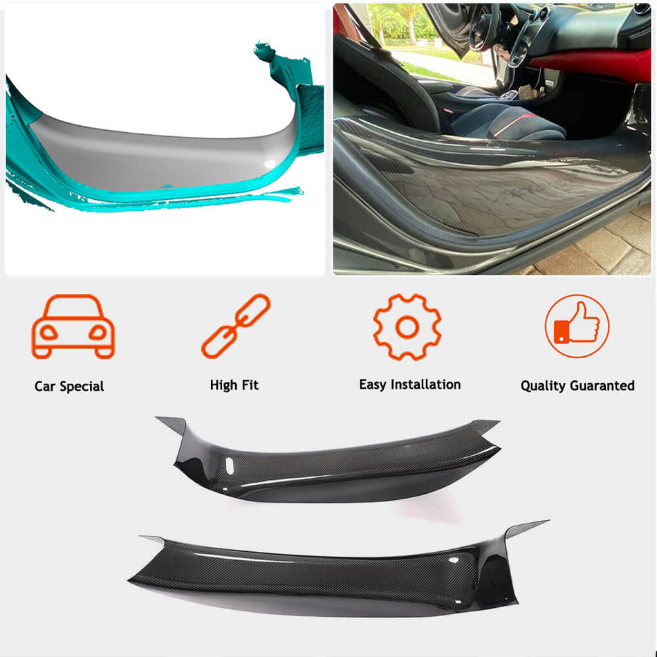 McLaren 540C 570S 570GT 2015-2021 Threshold Panels Door Sills Dry Carbon Fiber-Ahacarbon