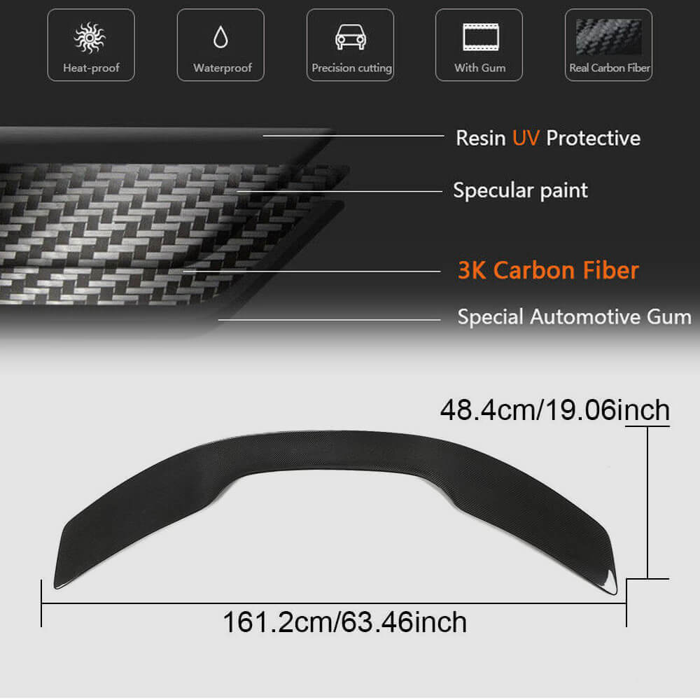 McLaren 540C 570S 2015-2019 Rear Trunk Spoiler Carbon Fiber (Not for 540GT & 570GT)-Ahacarbon