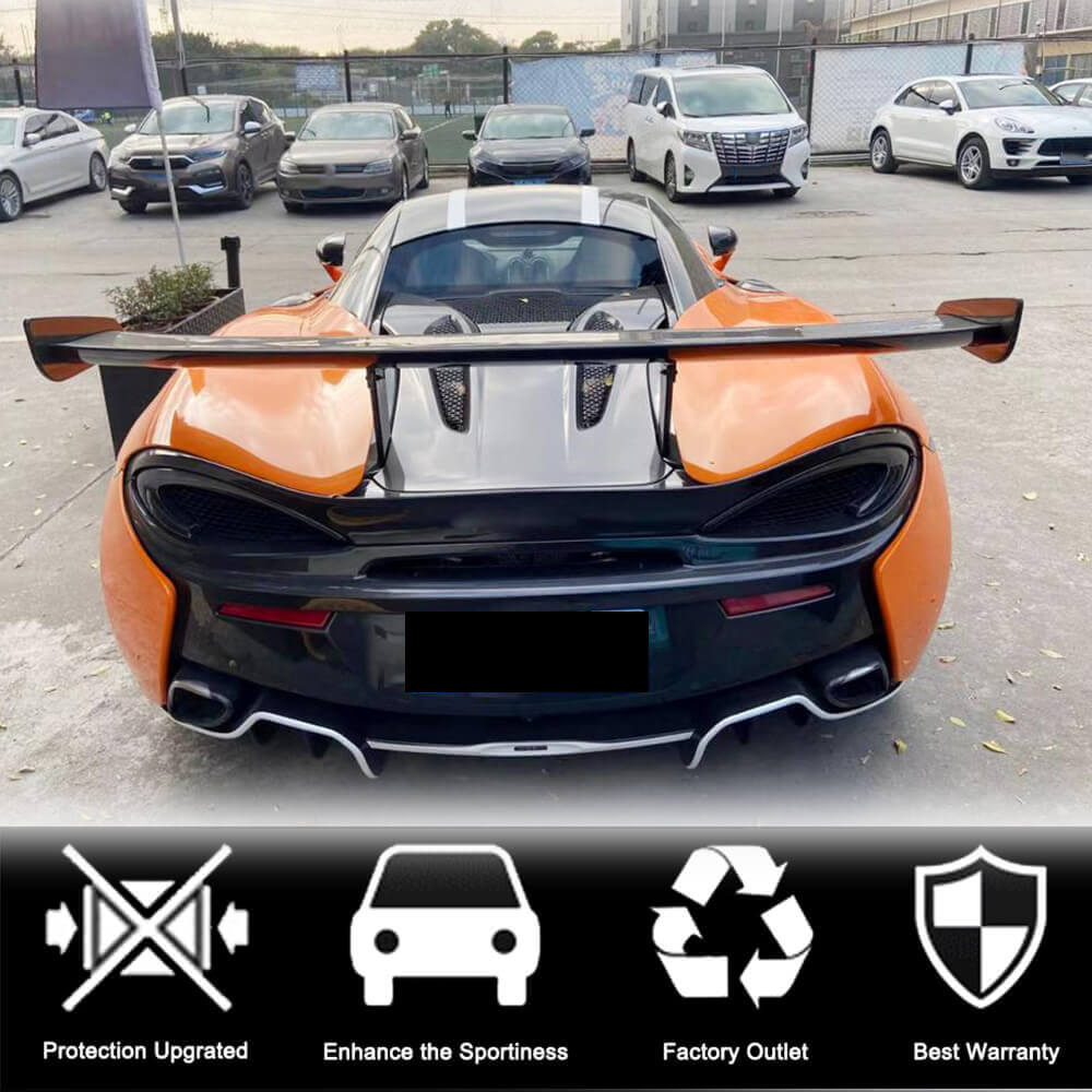 McLaren 570S 2015-2020 Rear Trunk Spoiler DRY Carbon Fiber-Ahacarbon
