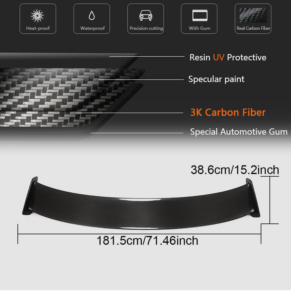 McLaren 570S 2015-2020 Rear Trunk Spoiler DRY Carbon Fiber-Ahacarbon