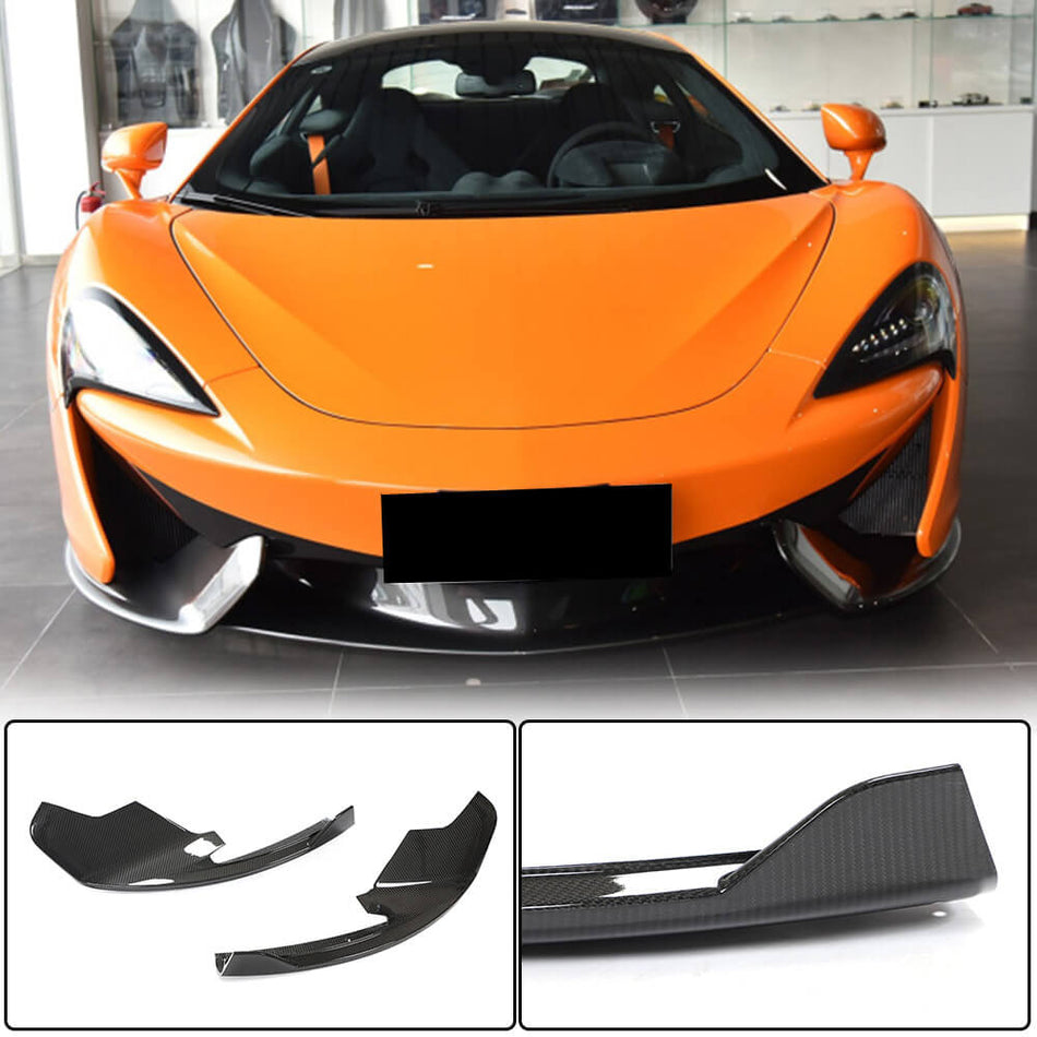 McLaren 570GT 570S 2015-2021 Front Bumper Splitters Dry Carbon Fiber-Ahacarbon