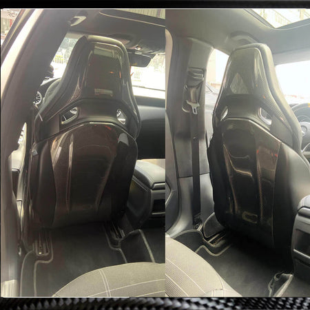 Mercedes Benz A35 A45 C43 C63 AMG S CLA35 GLA45 AMG Seat Back Covers Dry Carbon Fiber-Ahacarbon