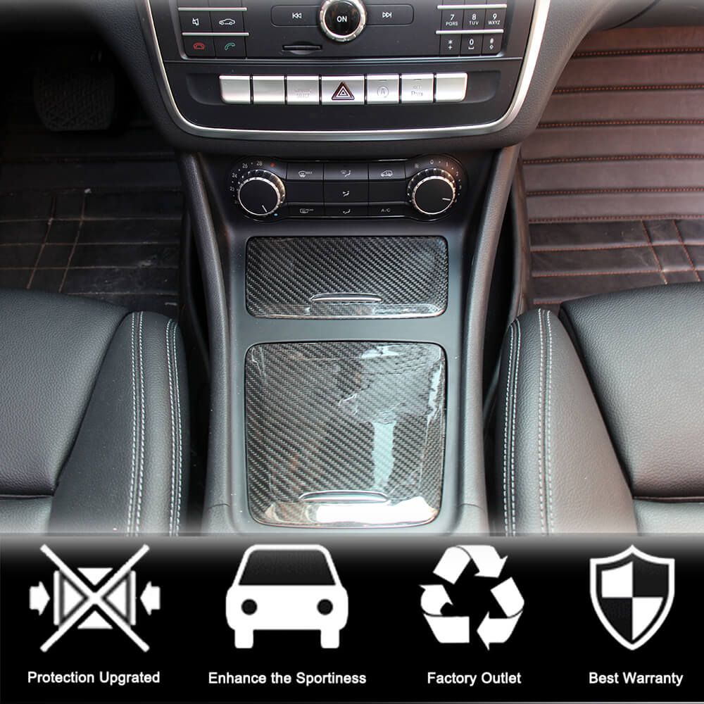 Mercedes Benz A CLA GLA Class W176 W117 C117 X156 Center Console Storage Box Cover Lid Dry Carbon Fiber-Ahacarbon