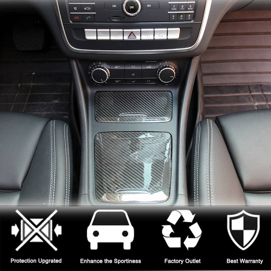 Mercedes Benz A CLA GLA Class W176 W117 C117 X156 Center Console Storage Box Cover Lid Dry Carbon Fiber-Ahacarbon