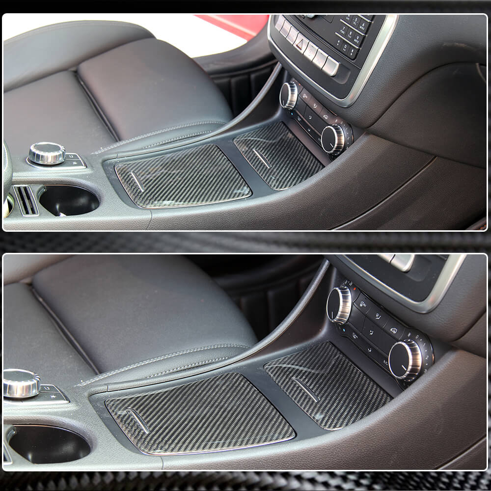 Mercedes Benz A CLA GLA Class W176 W117 C117 X156 Center Console Storage Box Cover Lid Dry Carbon Fiber-Ahacarbon