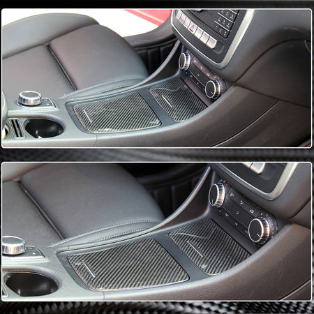 Mercedes Benz A CLA GLA Class W176 W117 C117 X156 Center Console Storage Box Cover Lid Dry Carbon Fiber-Ahacarbon