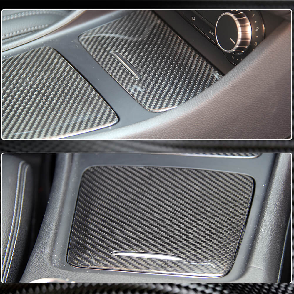 Mercedes Benz A CLA GLA Class W176 W117 C117 X156 Center Console Storage Box Cover Lid Dry Carbon Fiber-Ahacarbon
