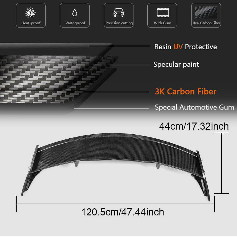 Mercedes Benz A Class W176 2013-2018 Rear Roof Spoiler Carbon Fiber-Ahacarbon