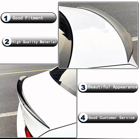 Mercedes Benz A Class W177 V177 2019UP Rear Trunk Spoiler Glossy Black ABS-Ahacarbon