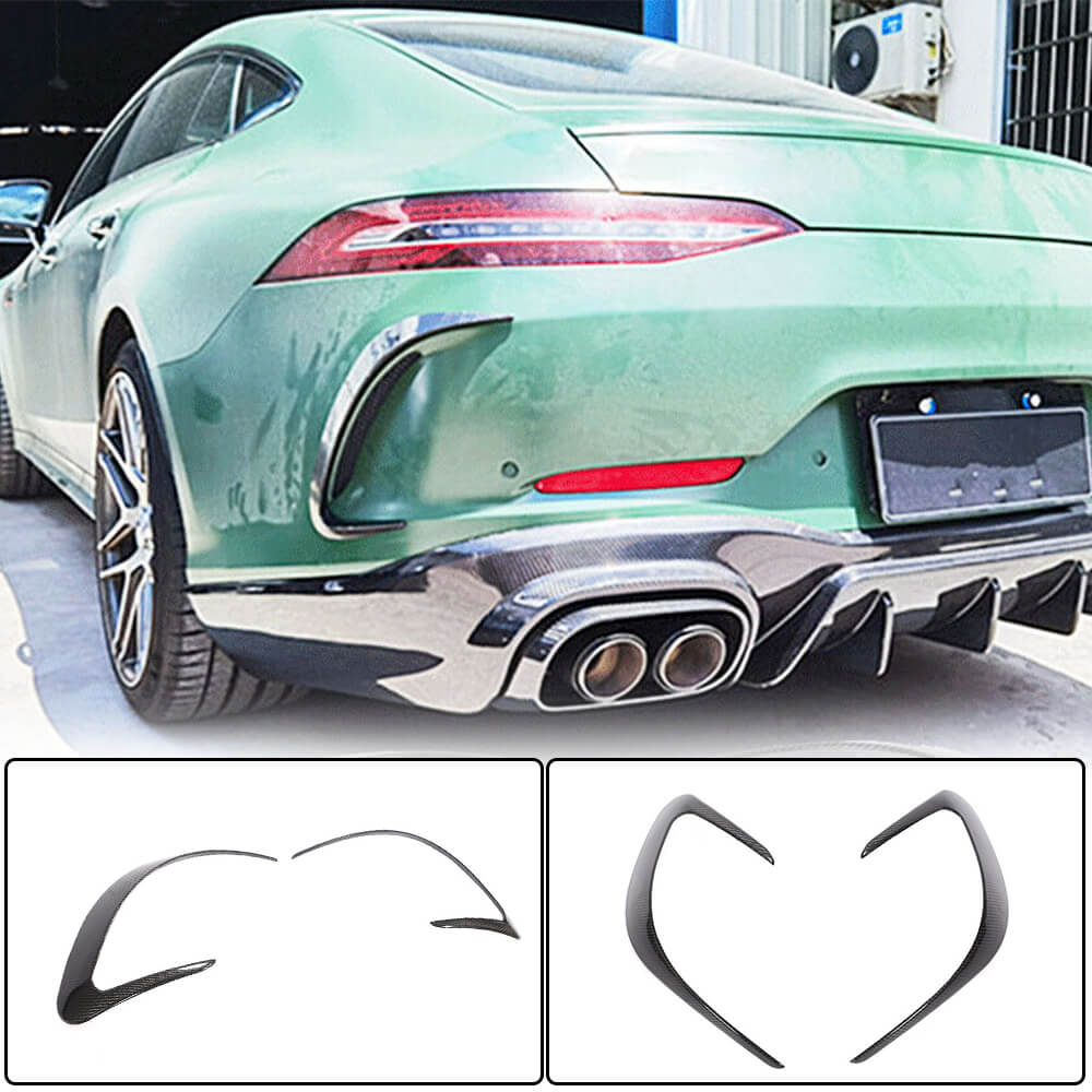 Mercedes Benz AMG GT43 GT50 GT53 Sedan 19-21 Rear Bumper Vents Carbon Fiber-Ahacarbon