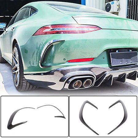 Mercedes Benz AMG GT43 GT50 GT53 Sedan 19-21 Rear Bumper Vents Carbon Fiber-Ahacarbon