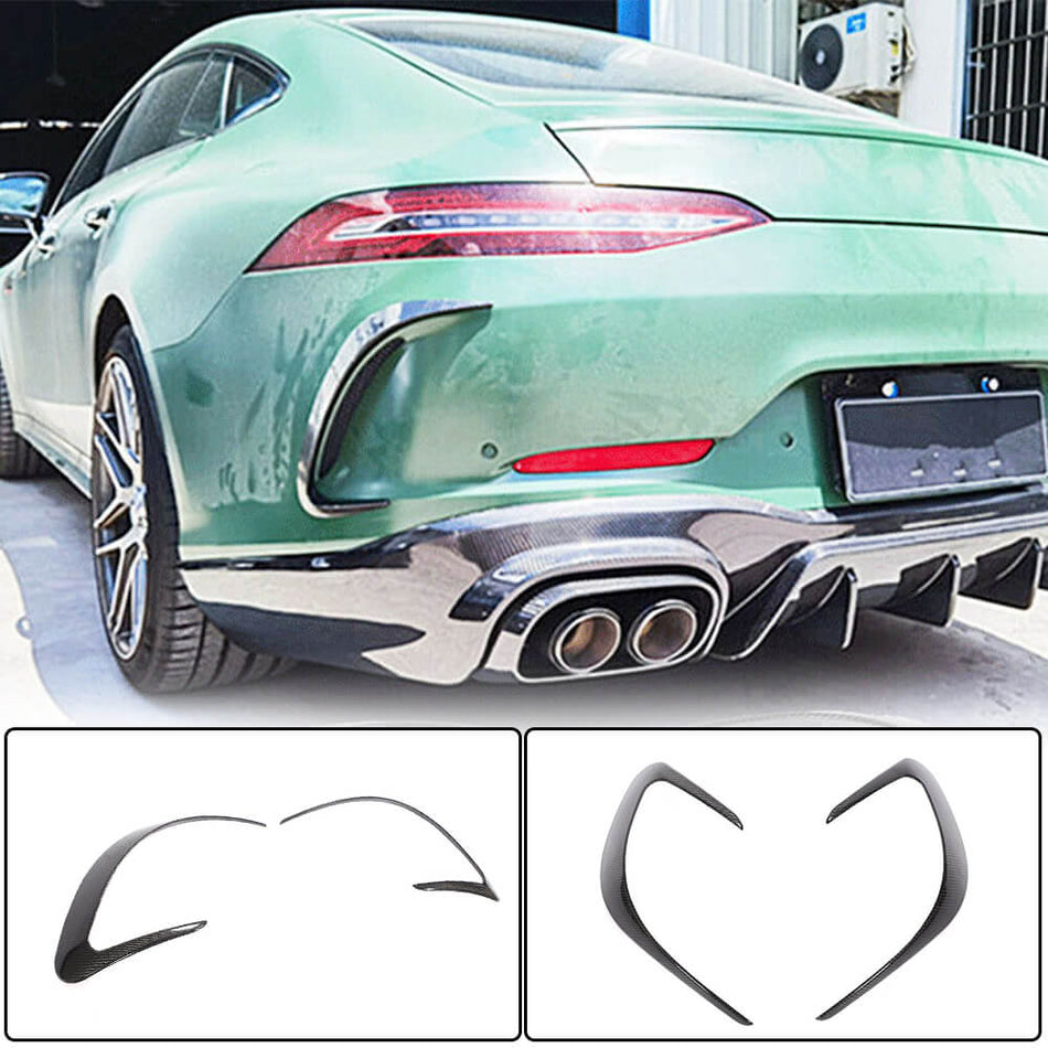 Mercedes Benz AMG GT43 GT50 GT53 Sedan 19-21 Rear Bumper Vents Carbon Fiber-Ahacarbon