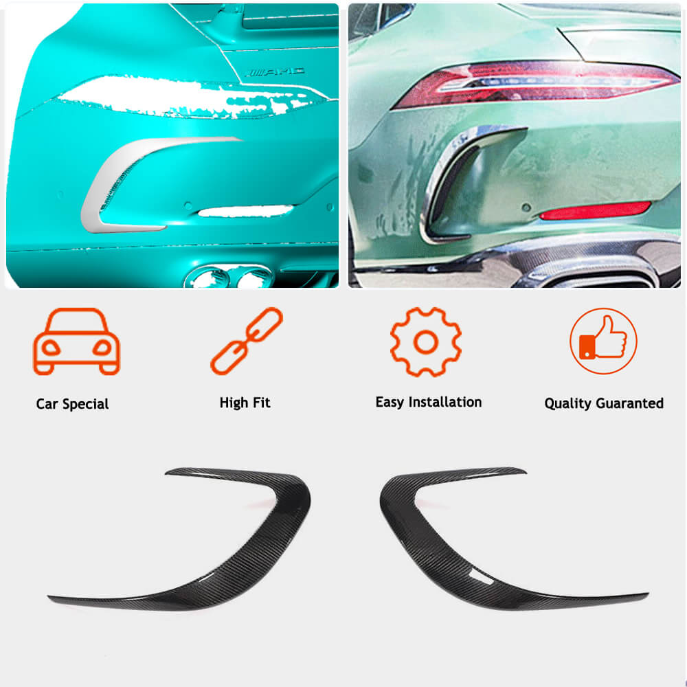 Mercedes Benz AMG GT43 GT50 GT53 Sedan 19-21 Rear Bumper Vents Carbon Fiber-Ahacarbon