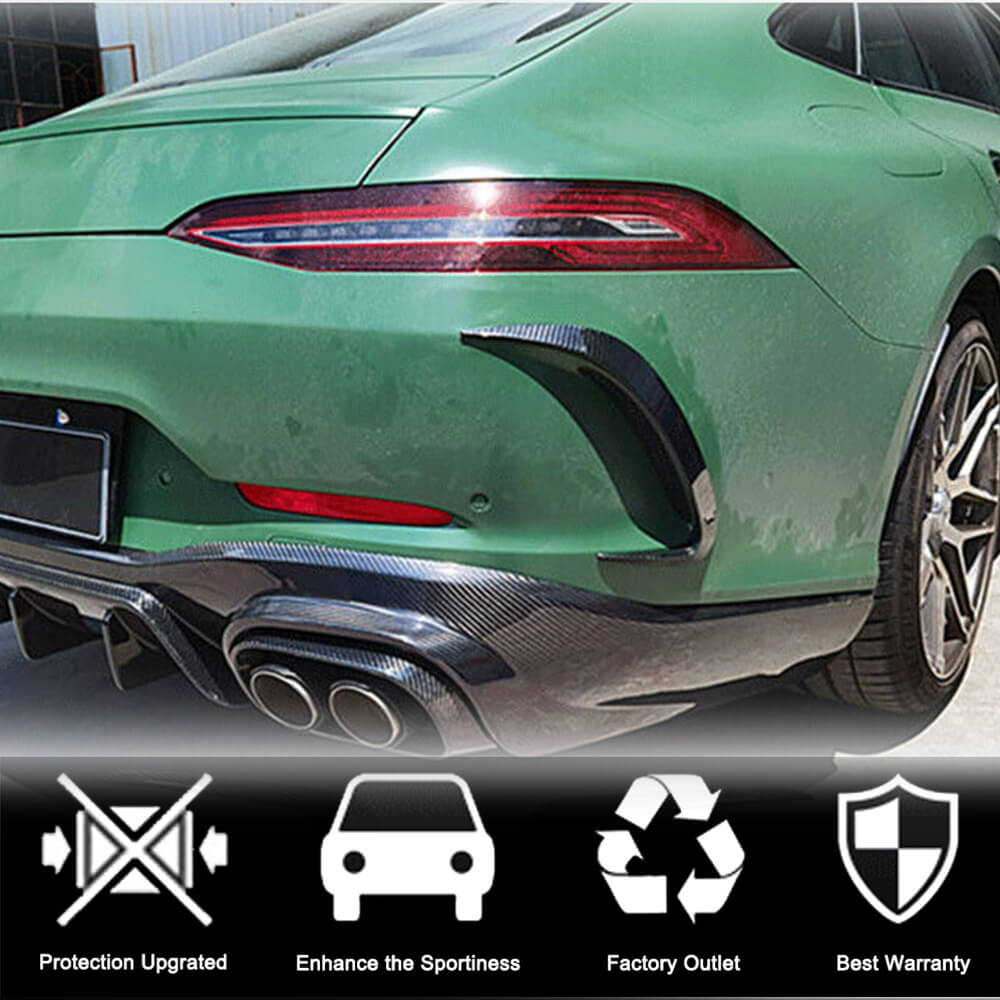Mercedes Benz AMG GT43 GT50 GT53 Sedan 19-21 Rear Bumper Vents Carbon Fiber-Ahacarbon