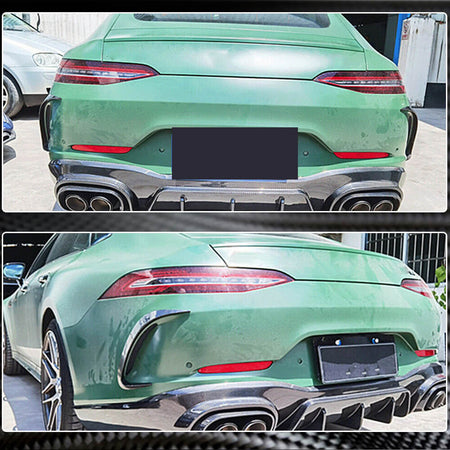 Mercedes Benz AMG GT43 GT50 GT53 Sedan 19-21 Rear Bumper Vents Carbon Fiber-Ahacarbon