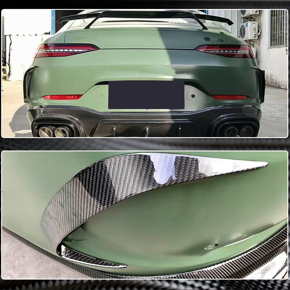 Mercedes Benz AMG GT43 GT50 GT53 Sedan 19-21 Rear Bumper Vents Carbon Fiber-Ahacarbon