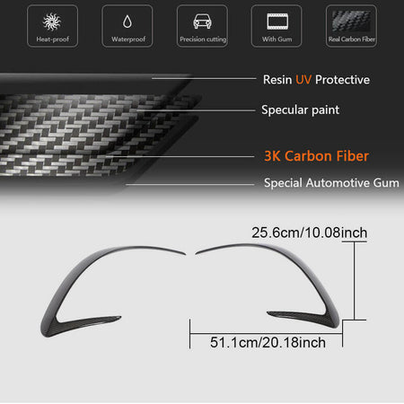 Mercedes Benz AMG GT43 GT50 GT53 Sedan 19-21 Rear Bumper Vents Carbon Fiber-Ahacarbon
