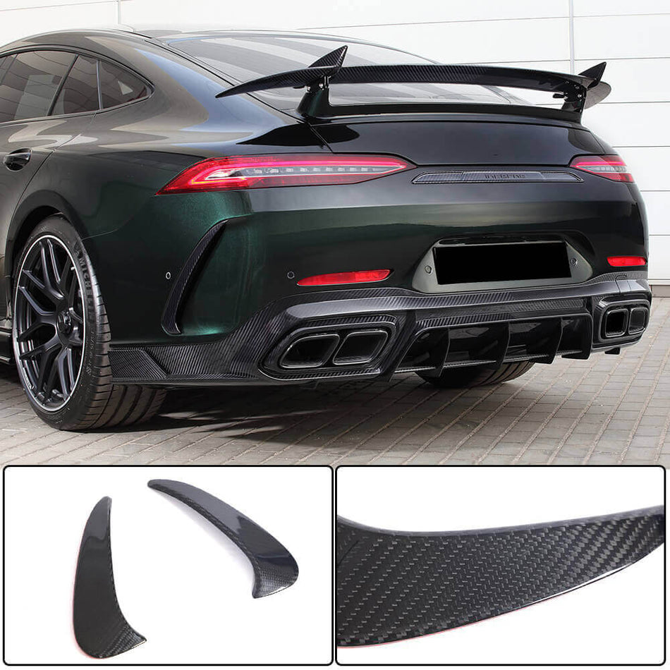 Mercedes Benz AMG GT63 S X290 2019-2022 Rear Bumper Splitters Dry Carbon Fiber-Ahacarbon
