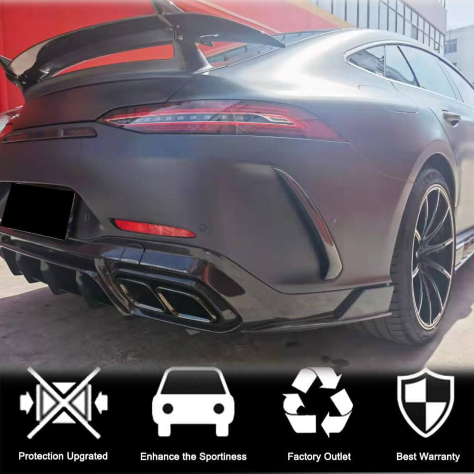 Mercedes Benz AMG GT63 S X290 2019-2022 Rear Bumper Splitters Dry Carbon Fiber-Ahacarbon