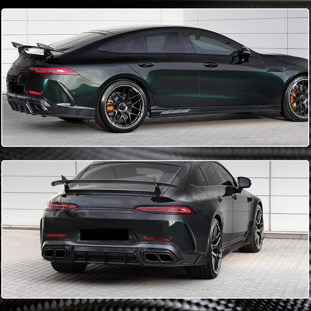 Mercedes Benz AMG GT63 S X290 2019-2022 Rear Bumper Splitters Dry Carbon Fiber-Ahacarbon