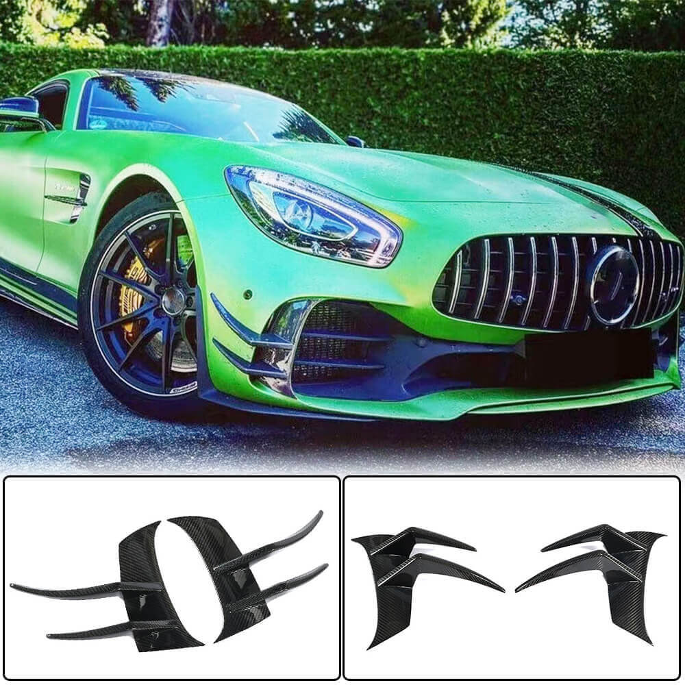 Mercedes Benz AMG GT R 2016-2019 Front Bumper Vents Dry Carbon Fiber-Ahacarbon