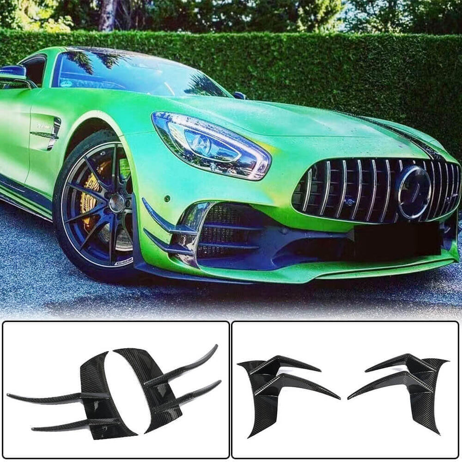 Mercedes Benz AMG GT R 2016-2019 Front Bumper Vents Dry Carbon Fiber-Ahacarbon